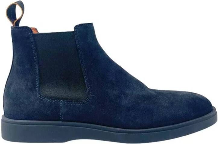 Santoni Stijlvolle Enkellaarzen Blue Heren