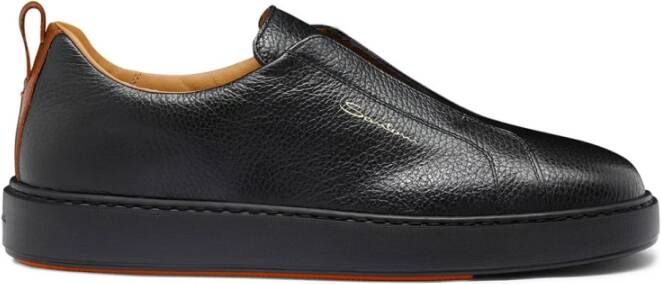 Santoni Stijlvolle Herensneakers Black Heren