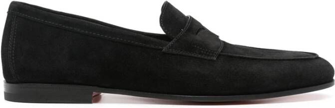 Santoni Stijlvolle Loafers voor Heren Black Heren