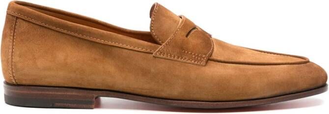 Santoni Stijlvolle Loafers voor Heren Brown Heren