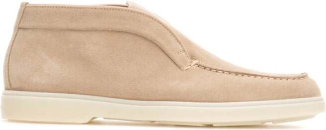 Santoni Stijlvolle Loafers voor Mannen Beige Dames