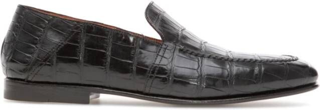 Santoni Stijlvolle Loafers voor Mannen Black Heren