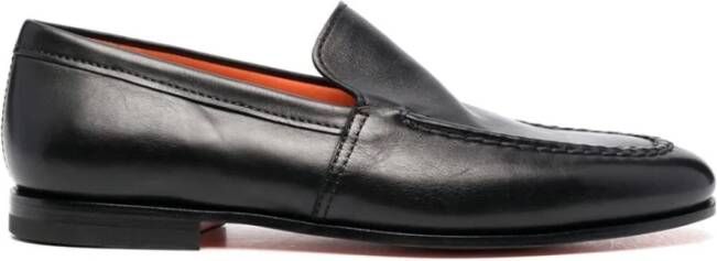 Santoni Stijlvolle Loafers voor Mannen Black Heren