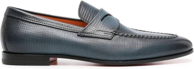 Santoni Stijlvolle Loafers voor Mannen Blue Heren