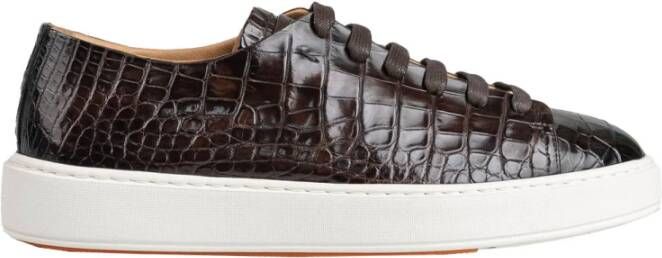 Santoni Stijlvolle Sneakers voor Heren Brown Heren