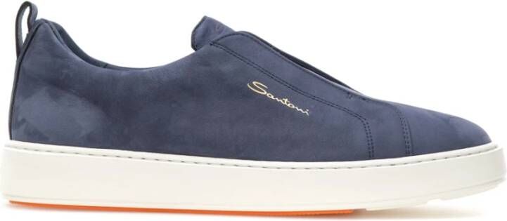 Santoni Stijlvolle Sneakers voor Mannen Blue Heren