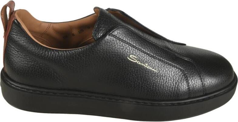 Santoni Stijlvolle Sneakers voor Mannen en Vrouwen Black Heren