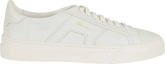 Santoni Stijlvolle Sneakers voor Mannen White Heren