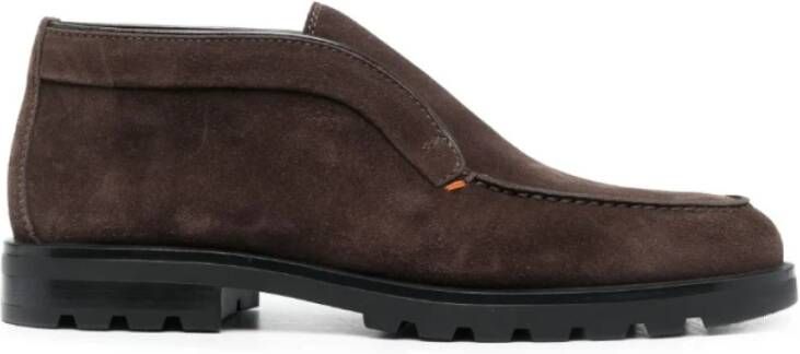 SANTONI Instappers Heren Detroit 17823 Gz Maat: 42 5 Materiaal: Suède Kleur: Bruin