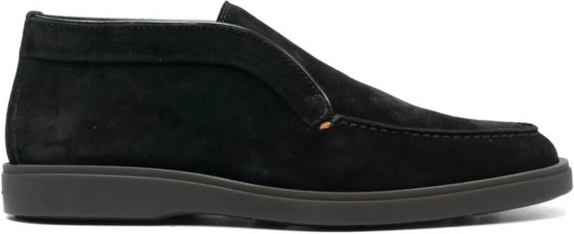 Santoni Suede Desert Boots Black Heren