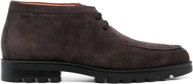 Santoni Suede Desert Boots Brown Heren