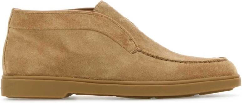 Santoni Suede Enkellaarzen Brown Dames