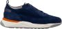 Santoni Suede Innova Sneakers met Memory Sole Blue Heren - Thumbnail 11