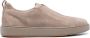 Santoni Suede Laceless Sneakers Beige Heren - Thumbnail 1