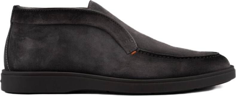 Santoni Suède leren enkellaarzen Gray Heren