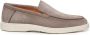 Santoni Taupe Suède Loafers Rubber Zool Beige Heren - Thumbnail 1