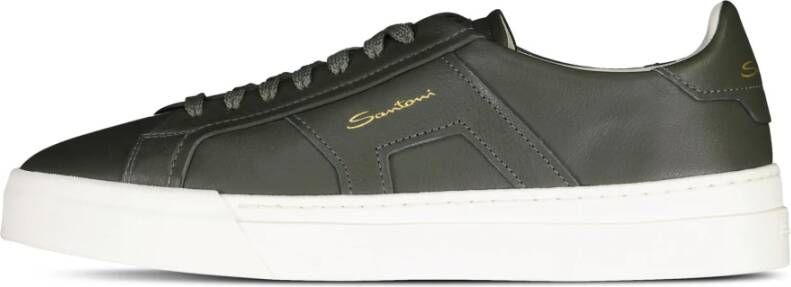 Santoni Upgrade je sneaker game met stijlvolle grijze en groene sneakers Groen Heren