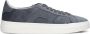 SANTONI Lage Sneakers Heren Velvet Sneaker Maat: 43 Materiaal: Velvet Kleur: Blauw - Thumbnail 1