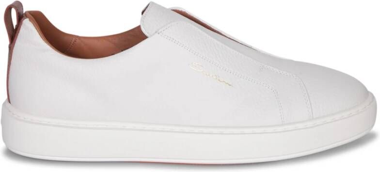 Santoni Witte Sneakers voor Heren White Heren