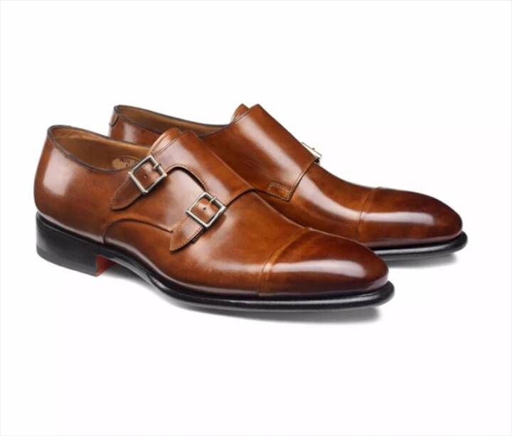 Santoni Zakelijke Schoenen Ambachtelijke Elegantie met Goodyear Constructie Brown Heren