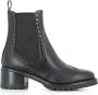 Santoni Zwarte Brogue Chelsea Platte Schoenen Black Dames - Thumbnail 1