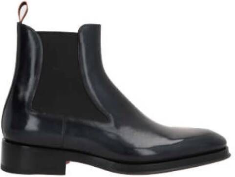 Santoni Zwarte Chelsea Laarzen Black Heren