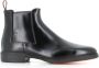 Santoni Zwarte Chelsea Leren Enkellaarzen Black Heren - Thumbnail 1