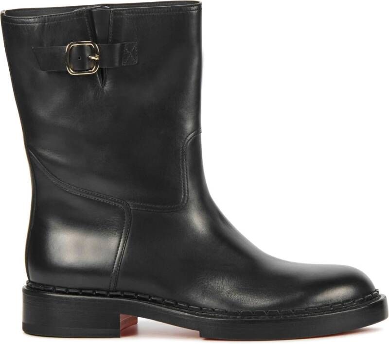 SANTONI Enkellaarsjes Dames 70562 Maat: 39 Materiaal: Leer Kleur: Zwart