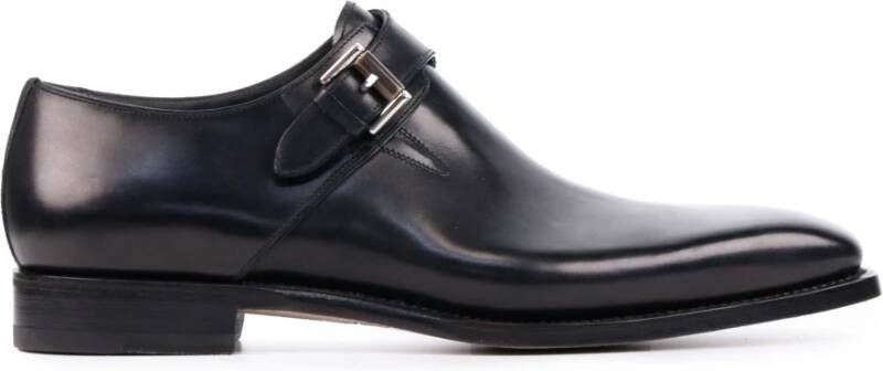 SANTONI Nette Schoenen Heren 13179 Maat: 38 Materiaal: Leer Kleur: Zwart