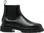 Santoni Zwarte Leren Instaplaarzen Black Dames - Thumbnail 1