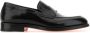 Santoni Zwarte leren Penny loafers Black Heren - Thumbnail 1