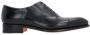 Santoni Zwarte Oxford Leren Schoenen Black Heren - Thumbnail 1