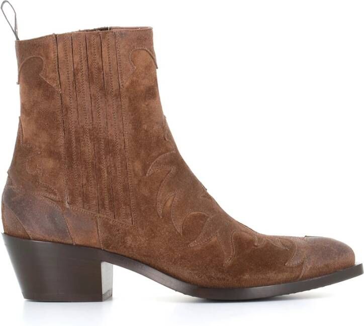 Sartore Texano Laarzen in Suède Beige Dames