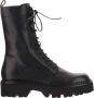 Sartore Zwarte Leren Veterschoenen Black Dames - Thumbnail 1