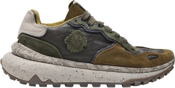 Satorisan Groene Leren Sneakers met Metta Love Zool Multicolor Heren