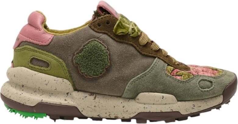 Satorisan Groene Sneaker Chacrona Suede Multicolor Dames