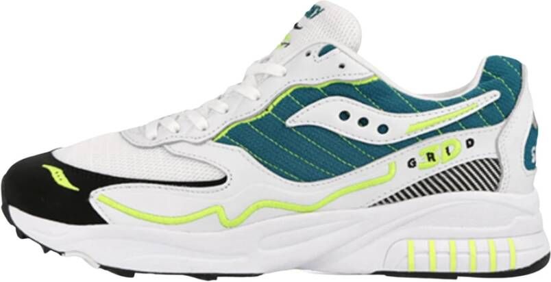 Saucony 3D Grid Hurricane White Zwart Heren