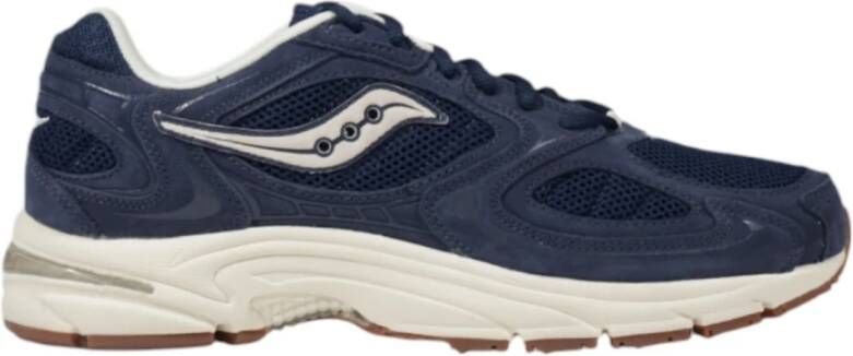 Saucony Blauwe Leren Sneakers met Rubberen Zool Blue Heren