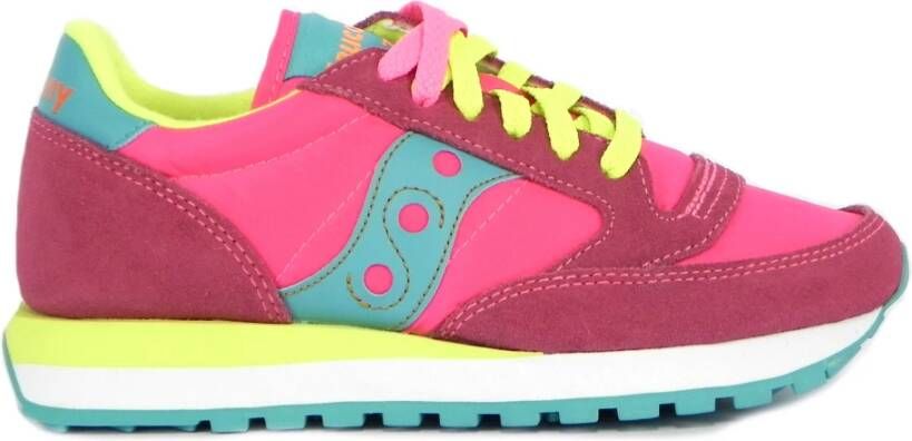 Saucony Fluorescerend Roze Gele Sneakers Pink Dames