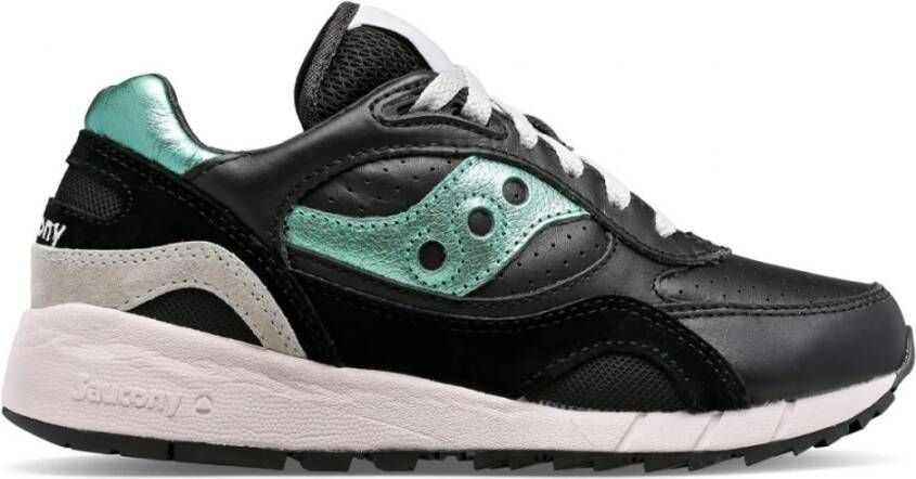 Saucony Gedurfde Leren Sneakers voor Modieuze Vrouwen Zwart Dames