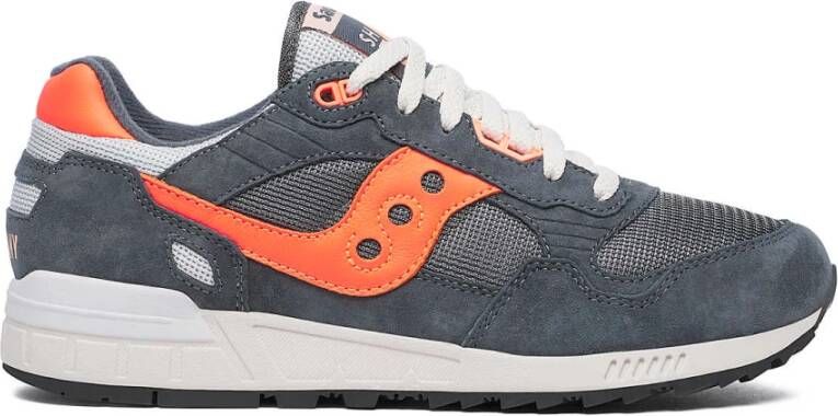 Saucony Grijze Mesh Sneakers met Suède Details Gray Heren