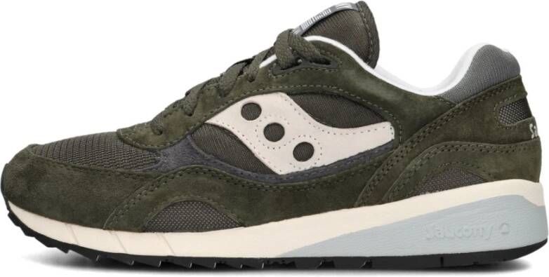 SAUCONY Lage Sneakers Heren Shadow 6000 M Maat: 41 Materiaal: Suède Kleur: Groen