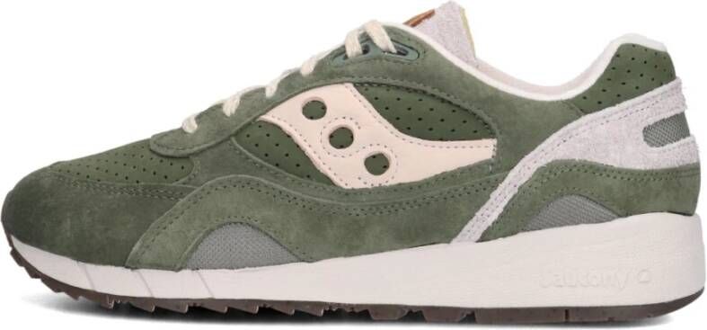 SAUCONY Lage Sneakers Heren Shadow 6000 M Maat: 42 Materiaal: Suède Kleur: Groen