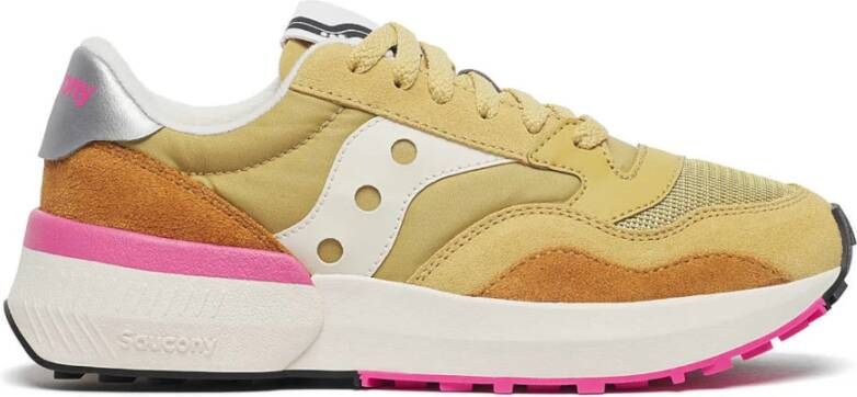 Saucony Jazz NXT Sneaker Tan Cream Yellow Dames