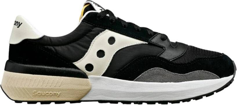 Saucony Zwarte Sneakers met Stoffen Voering en Rubberen Zool Black Heren