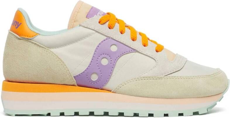 Saucony Jazz Triple Sneaker Tan Lilac Multicolor Dames