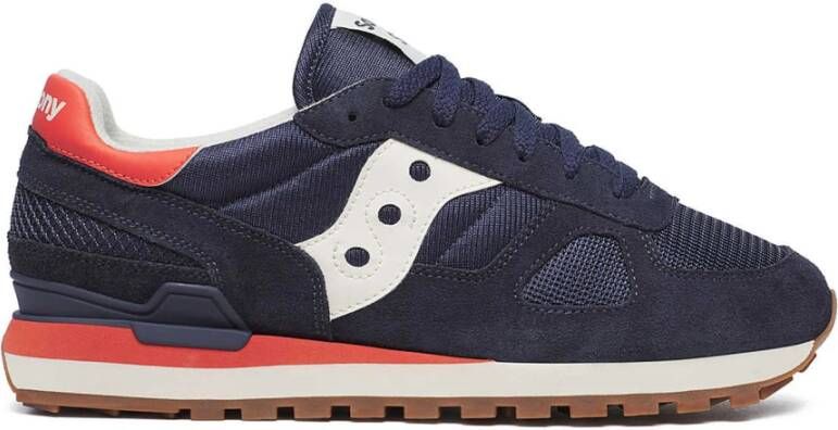 Saucony Navy Orange Shadow Original Sneakers Blue Heren