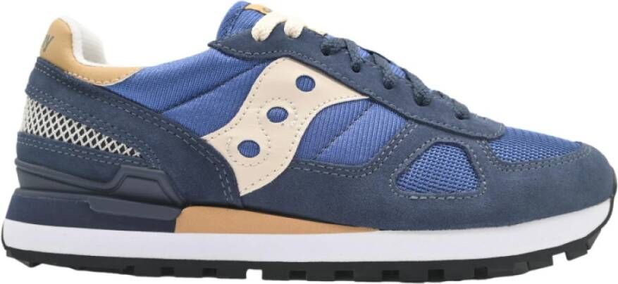 Saucony Navy Tan Shadow Original Sneakers Blue Heren