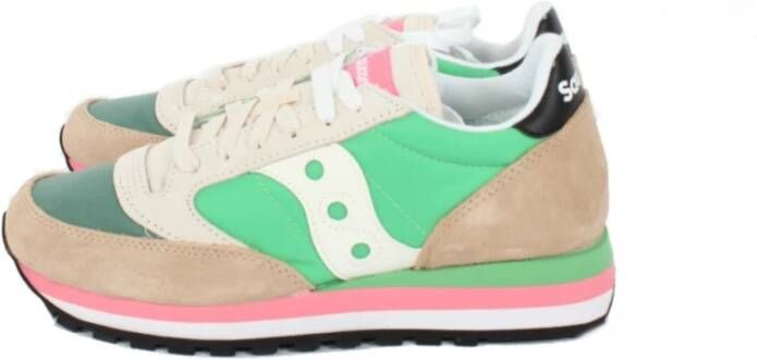 Saucony Sand Groen Wit Jazz Triple Sneakers Green Dames