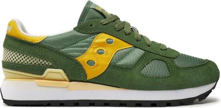 Saucony Groen Geel Shadow Original Sneakers Green Heren